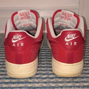 Nike Air Force one Croc Print Gym red size9.5